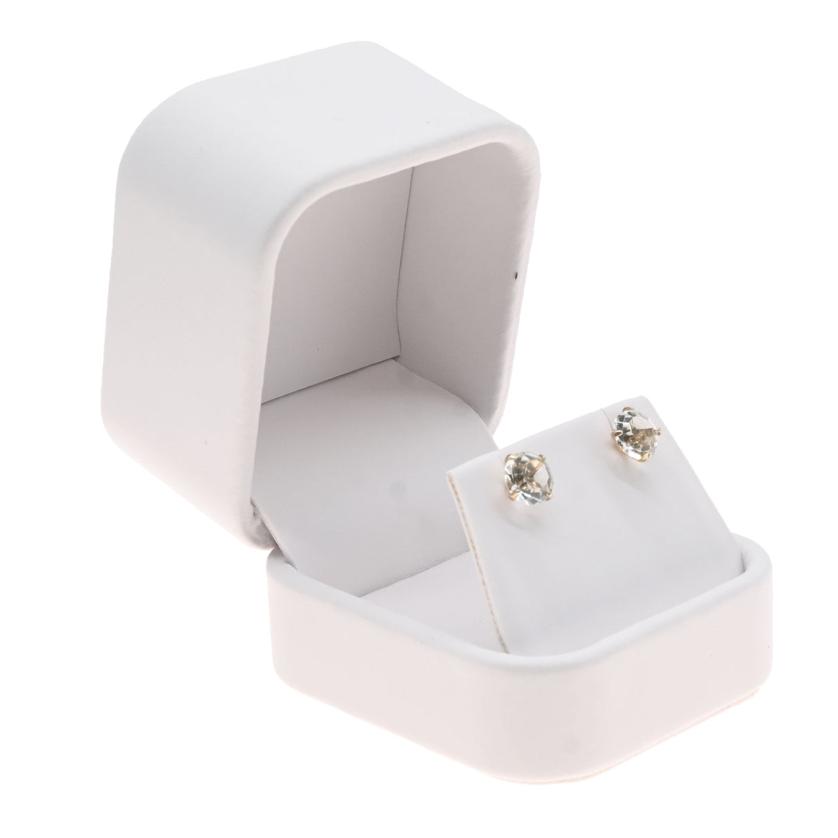 White Leatherette Earring & Pendant Gift Box – Pack of 12
