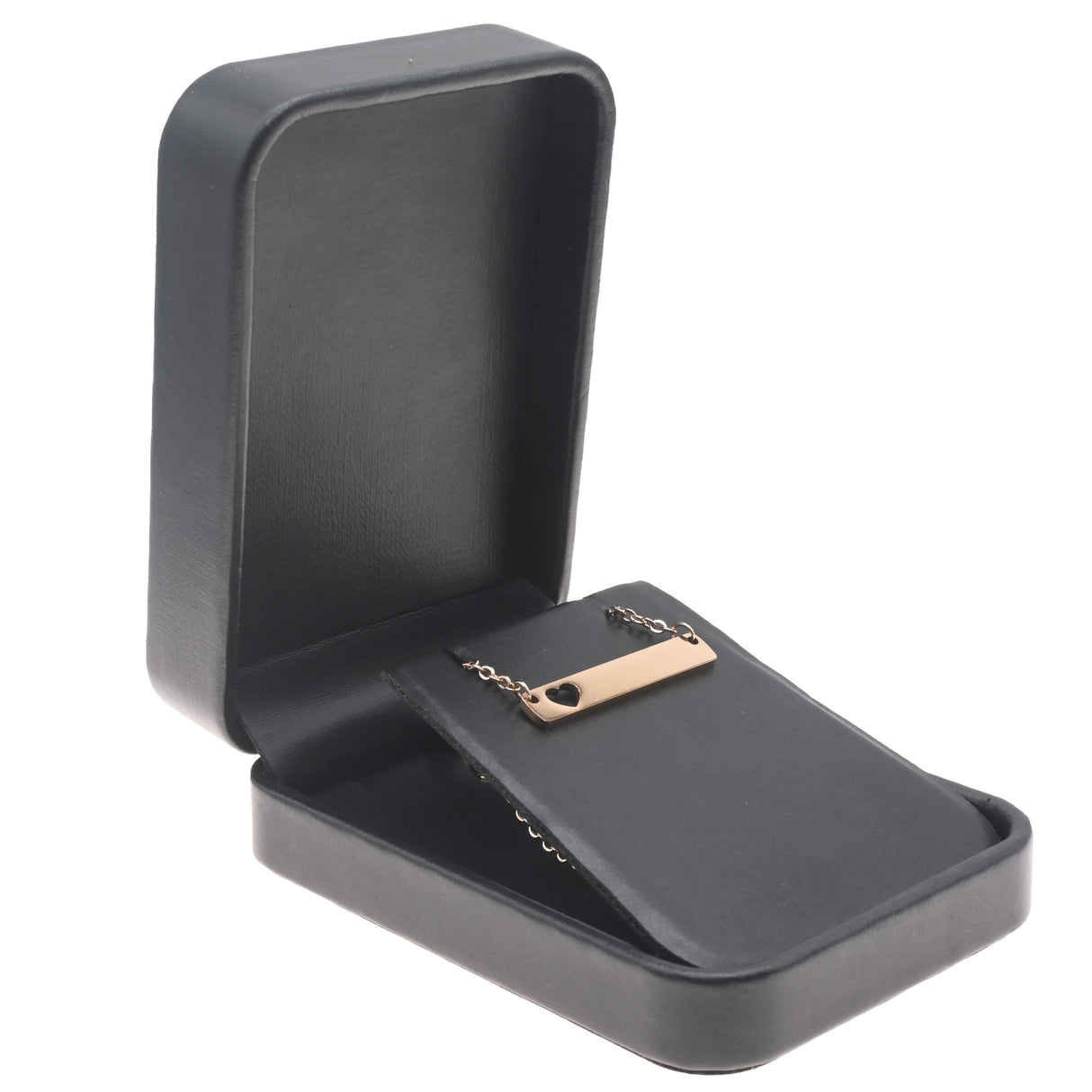 Black Leatherette Pendant & Earring Gift Box – Pack of 12