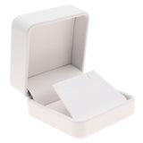 White Rounded Corner Leatherette Pendant & Earring Box – Pack of 12