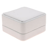 White Rounded Corner Leatherette Pendant & Earring Box – Pack of 12