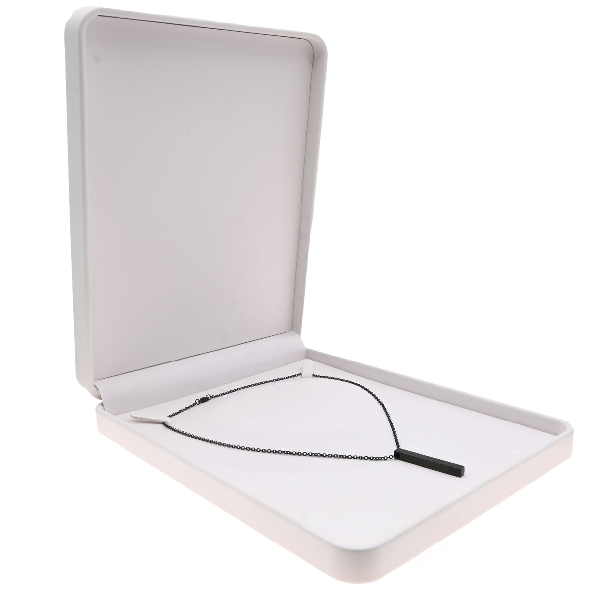 White Leatherette Large Necklace Gift Box – Pack of 6