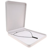 White Leatherette Large Necklace Gift Box – Pack of 6