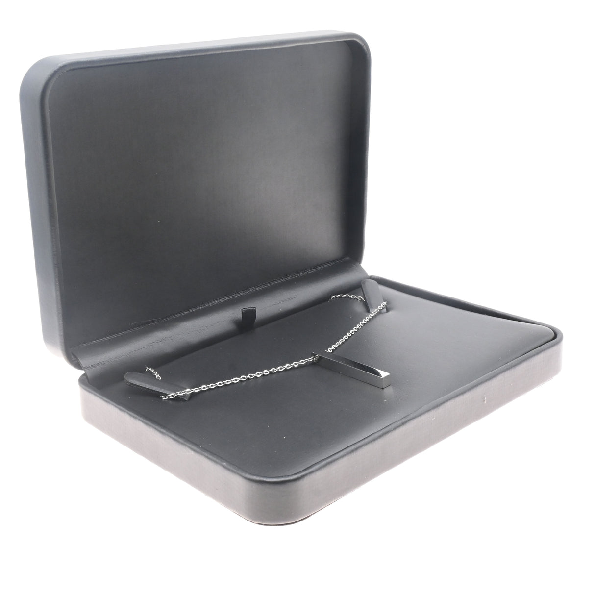 Black Leatherette Necklace Gift Box – Pack of 6