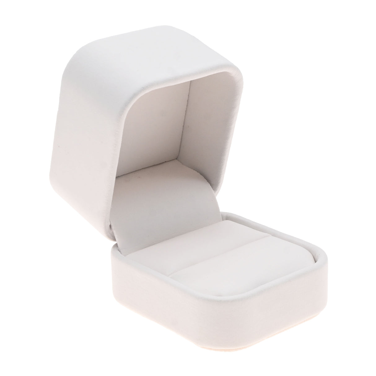 White Leatherette Ring Gift Box – Pack of 12