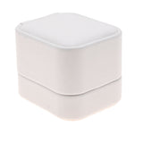 White Leatherette Ring Gift Box – Pack of 12