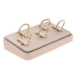 Champagne Pink 5 Clip Jewelry Ring Display