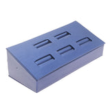 Blue Leatherette Reversible Ring Display - 3 or 5 Slots