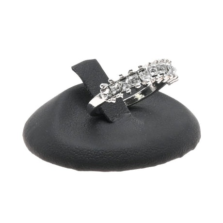Black Leatherette Circular Ring Clip Display - 1-5/8" Diameter