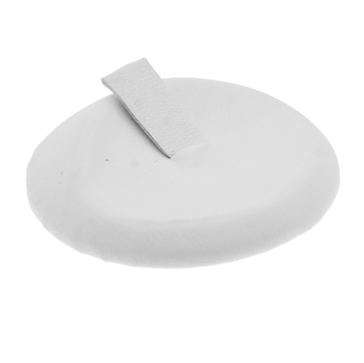 White Leatherette Single Ring Clip Jewelry Display