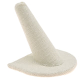 Beige Linen Single Finger Jewelry Ring Display