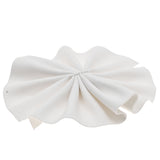 White Leatherette Flat Ring Flower Display - Holds 1 Ring