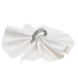White Leatherette Flat Ring Flower Display - Holds 1 Ring