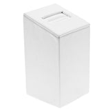 White Leatherette Jewelry Ring Stand, 2 7/8" Tall