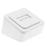 White Leatherette Single Slot Jewelry Ring Display