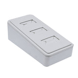 White Leatherette 3 Slot Jewelry Ring Display
