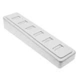 White Leatherette 6 Slot Jewelry Ring Display