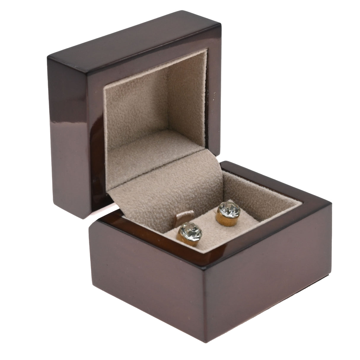 Premium Brown Veneer Jewelry Earring or Pendant Box