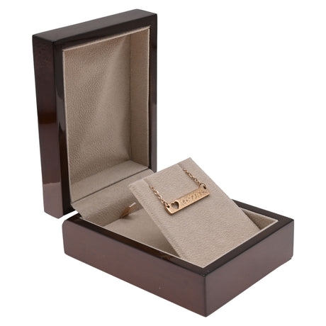 Premium Large Brown Veneer Jewelry Earring or Pendant Box