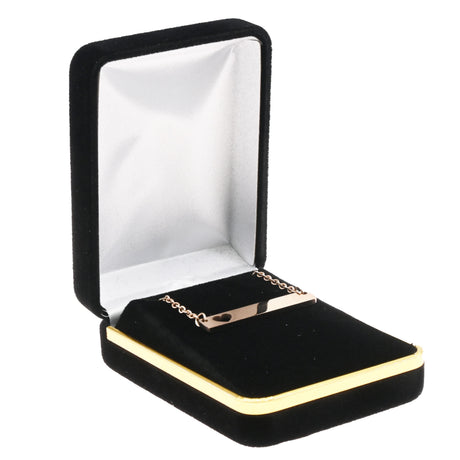 Black Velvet Pendant Boxes with Gold Trim - Pack of 12