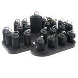 Black Leatherette Ring Display Set - Holds 23 Rings