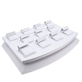 White Leatherette Mini Earring Display Set, Holds 11 Pairs
