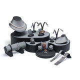 Steel Grey Leatherette 20 Piece Jewelry Display Set 