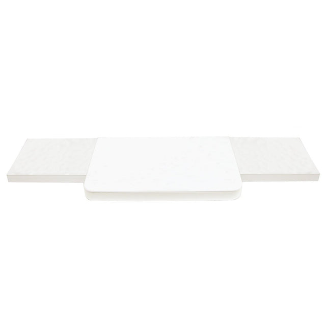 White Leatherette 3 Piece Display Shelf Riser Set