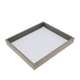 Grey Linen Jewelry Tray-Half Size-1"