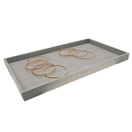 Grey Linen Jewelry Tray-Full Size-1"