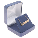 Blue Leatherette Pendant Box - Pack of 12