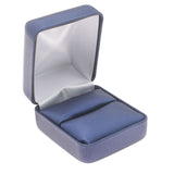 Blue Leatherette Ring Box – Pack of 12