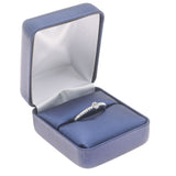 Blue Leatherette Ring Box – Pack of 12