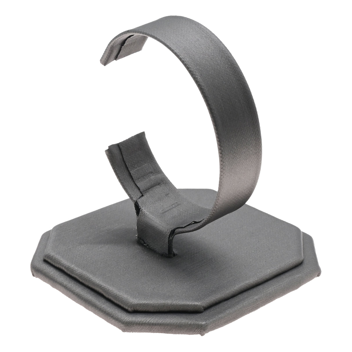 Steel Grey Leatherette C-Shape Watch Display Stand