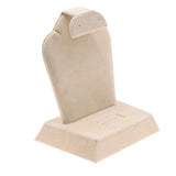 Beige Faux Suede Combination Jewelry Stand - Ring, Earring & Necklace