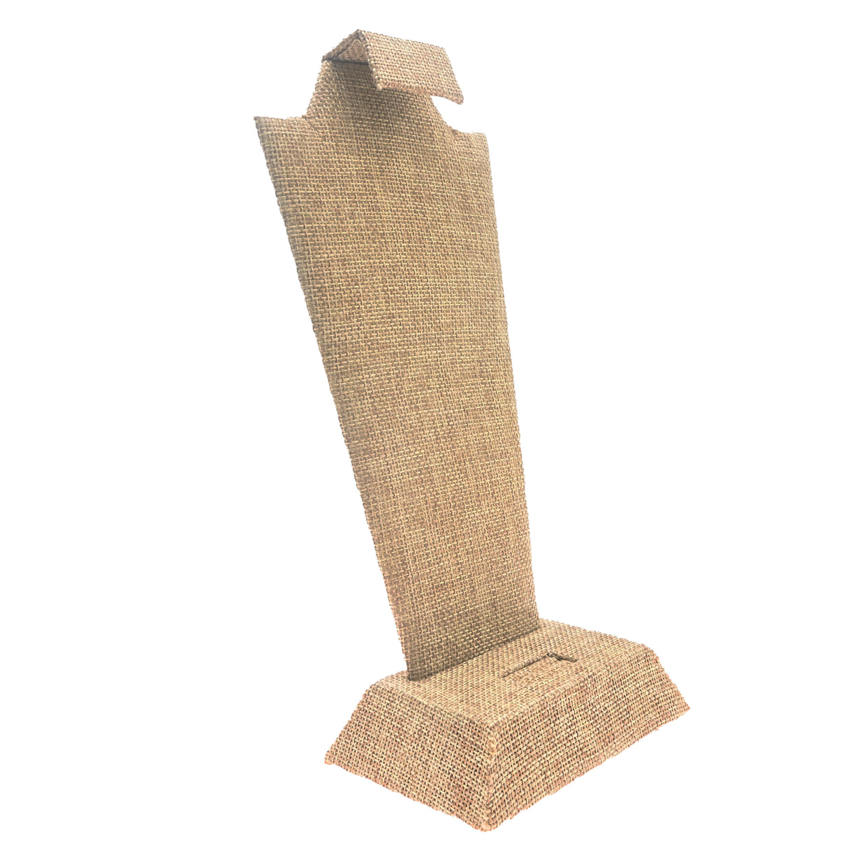 Brown Burlap Earring, Ring & Necklace Combo Display, 9-1/2" Tall